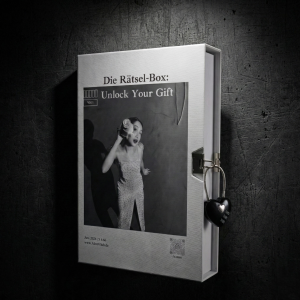 Riddle-Me DIY Geschenkbox in Buchform mit Zahlenschloss &ndash; kreative R&auml;tselbox zum Verschenken