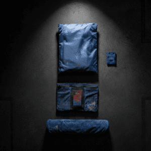 Fitness Handtuch mit Tasche Gym-Zilla – Lieferumfang mit Handtuch, abnehmbarer Netztasche, Magnet-Adapter und Zero-Waste Tragetasche